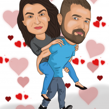 Paar Karikatur