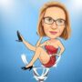Karikatur Frau